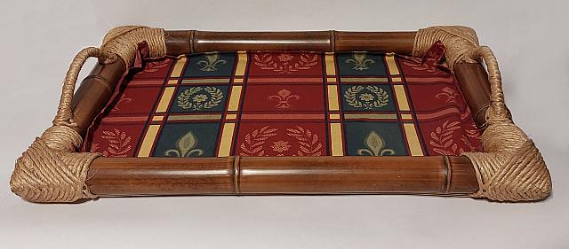 Bandeja RoomService Madera Caña con Mantel 34x52cm