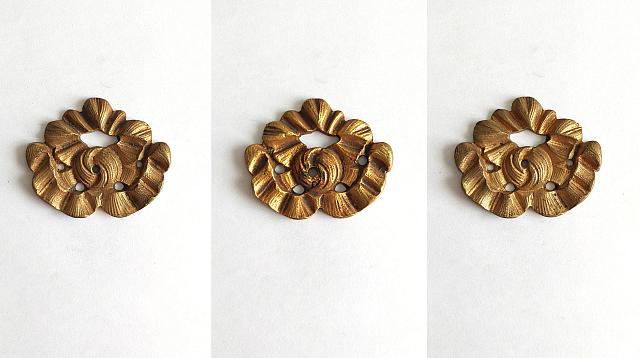 Herraje Para Mueble Bronce Pulido Antiguo 002