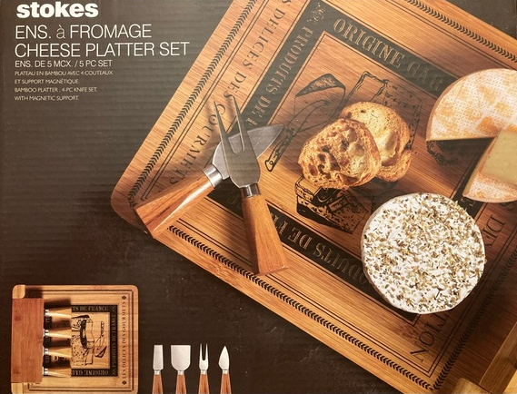 Juego de Cuchillos-Tabla de Quesos Stokes