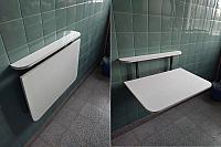 Mesa Plegable De Pared Herraje Metálico Formica Blanca con Repisa 60x50cm